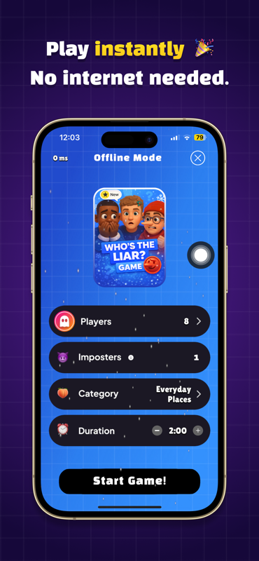 Impostor Party - Multiplayer screen 2